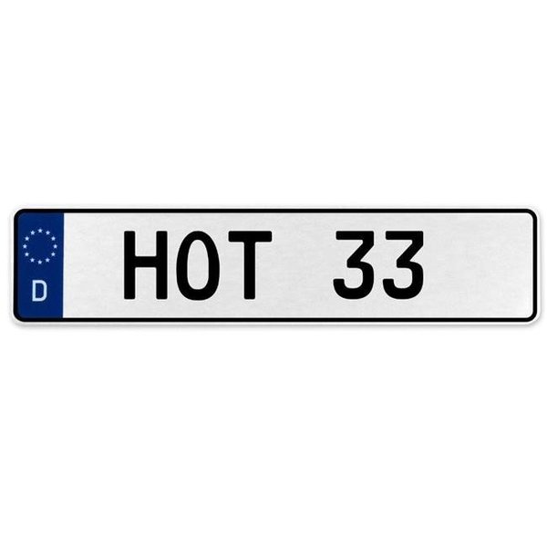 Classic Accessories Hot 33 - White Aluminum Street Sign Mancave Euro Plate Name Door Sign Wall Art VE1345738